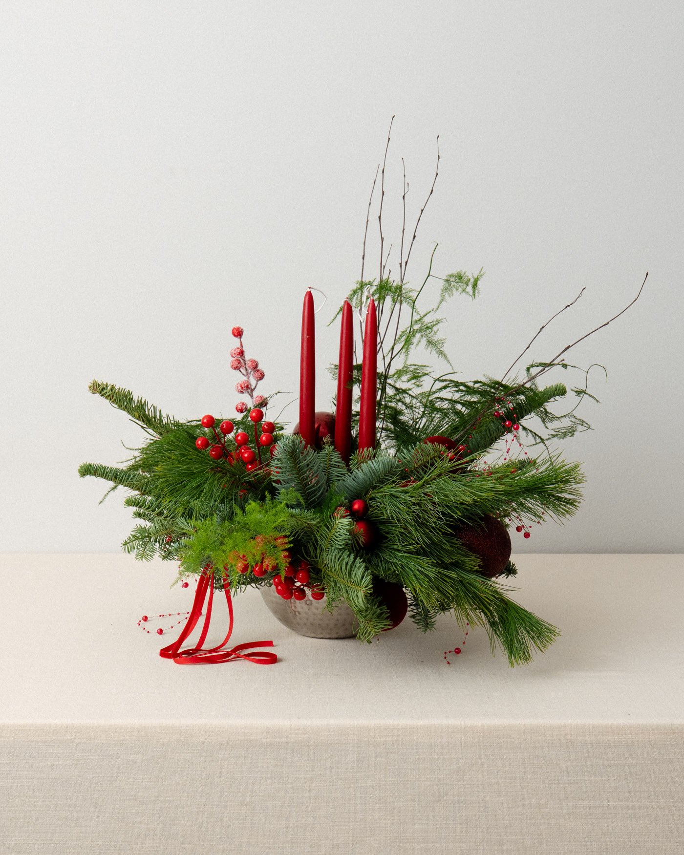 Table Arrangement With Candles