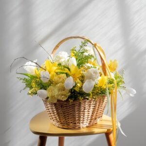mix of flowers in basket Malta delivery