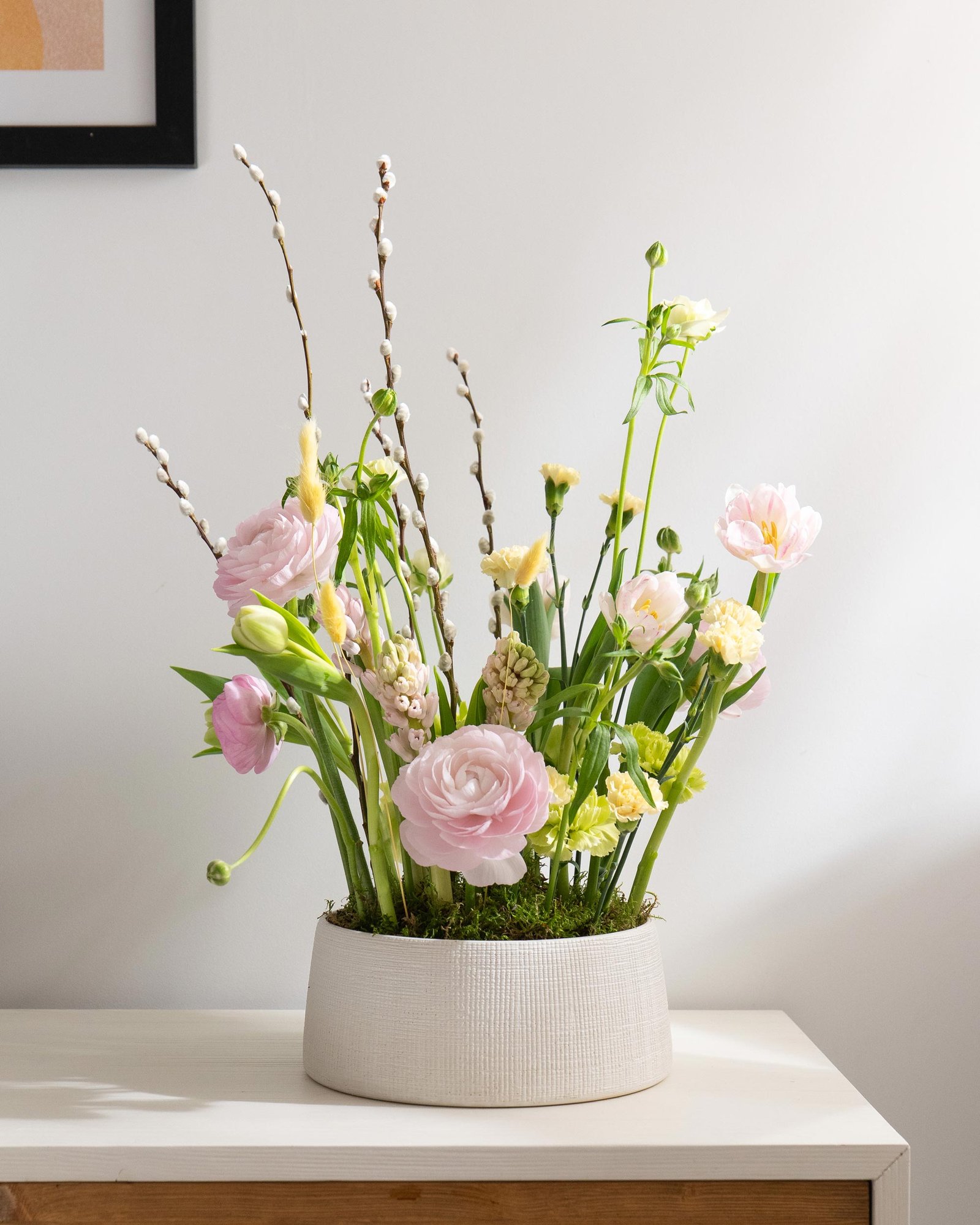 modern office flower arrangement Sliema Malta floral decor